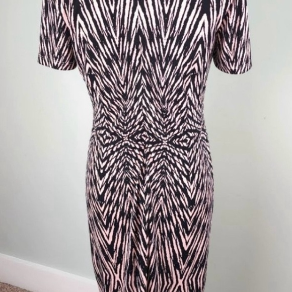 LONDON TIMES WOMEN'S DRESS BLACK AND PINK GEO DESIGN SIZE 10 - Picture 2 of 6